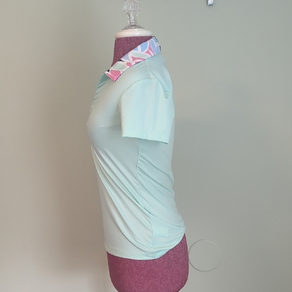 NWT Tommy Bahama Sea Foam Green Quarter Zip Polo, US XS - Picture 2 of 8